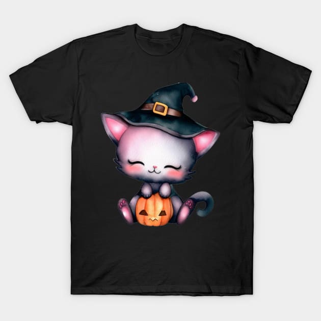 Little Cuties - Halloween Kitty T-Shirt by CAutumnTrapp